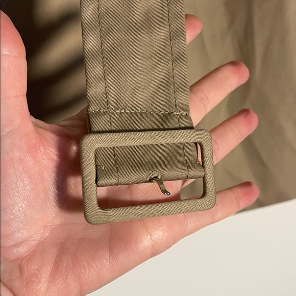 JACOB Classic Single Breasted Trench Coat | Matte Tan Khaki | Women’s Size Small - Picture 6 of 14